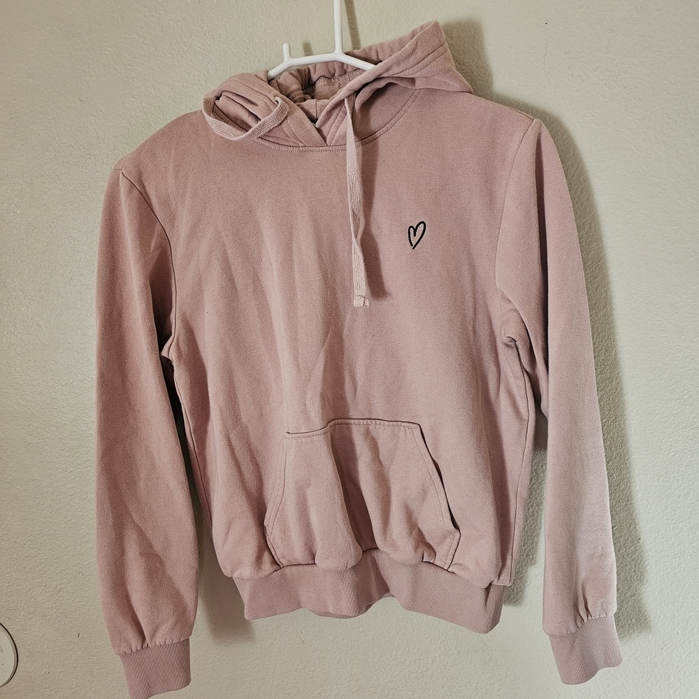 H&M Women's Pink Hoodie with Heart Detail - Picture 2 of 5
